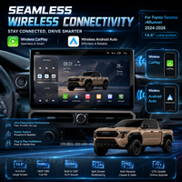 Écran stéréo HD RoadNavi de 14,6 pouces, navigation Android pour Toyota Tacoma 4Runner 2024-2026, lecteur multimédia vidéo, CarPlay sans fil
