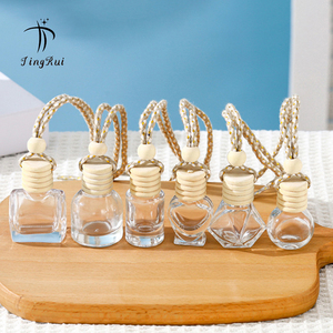 Dropshipping gran oferta 10ml Perfume vacío para coche colgante ambientador de aire para coche botella difusora de Perfume con tornillo tapa de madera - Product Image 4