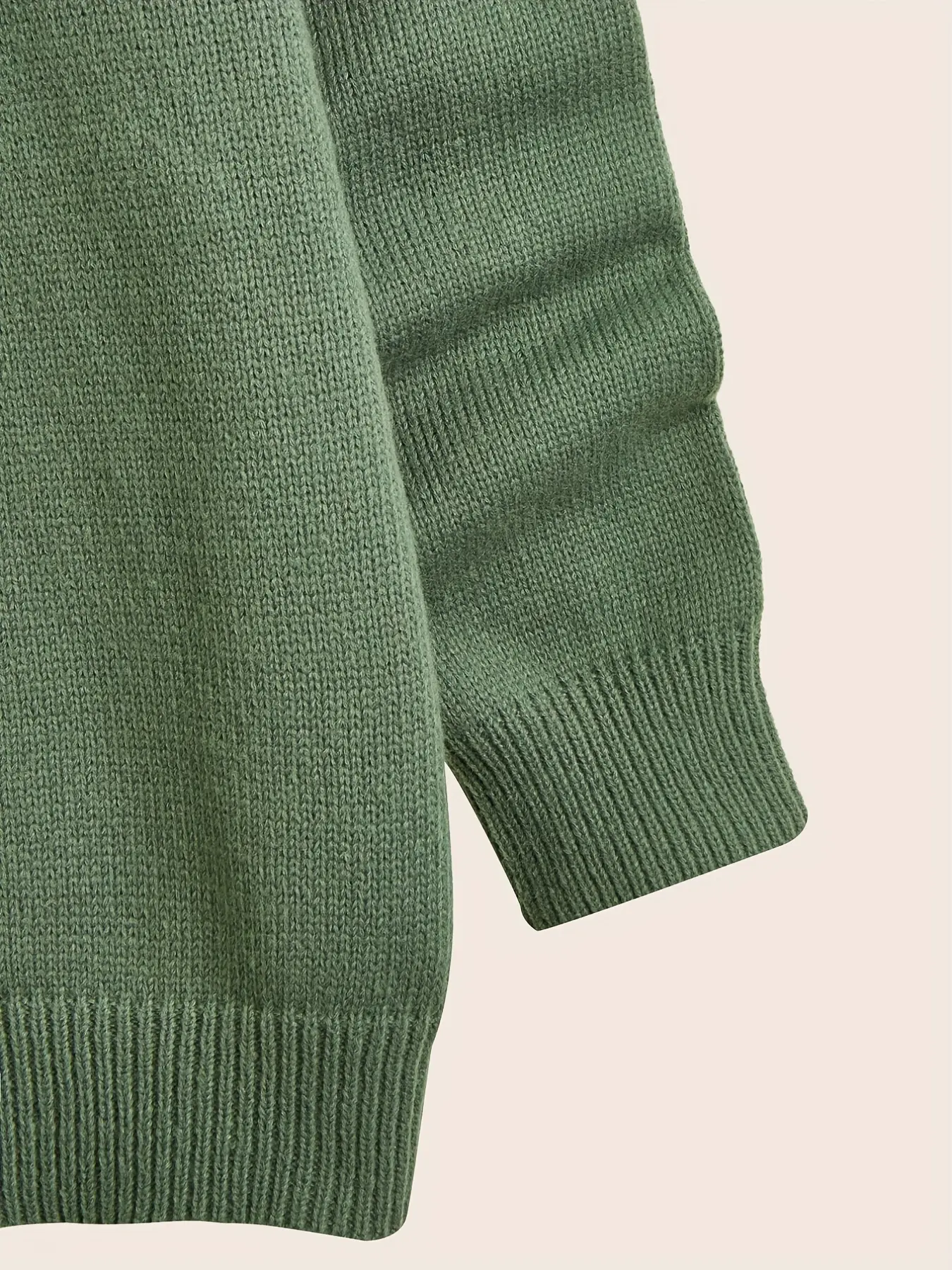 Sweater rajutan Logo kustom Sweater Jacquard pria Pullover rajut lengan panjang leher bulat katun