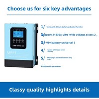 Contrôleur de charge solaire MPPT avec écran LCD 60A 120A pour 12V 24V 36V 48V 96V, régulateur automatique pour panneaux solaires, contrôleur d'éclairage