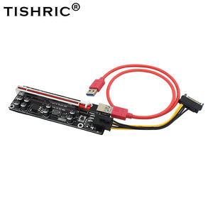 Tishric GPU PCIe/<span class=keywords><strong>PCI</strong></span>-E Riser 009S cộng với Thẻ <span class=keywords><strong>PCI</strong></span> E <span class=keywords><strong>X16</strong></span> <span class=keywords><strong>PCI</strong></span> thể hiện 6pin để <span class=keywords><strong>SATA</strong></span> 1X 16X USB3.0 Extender LED - Product Image 2