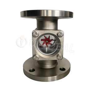 Mirilla de doble ventana SS304 SS316 con brida de cuatro vías, indicador de flujo de agua con lámpara/limpiador/rodillo giratorio/pala - Product Image 3