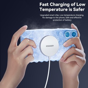 <span class=keywords><strong>ESSAGER</strong></span> สำหรับไอโฟน 14/ 13 /ซีรีส์ 12 15W ABS แท่นชาร์จโทรศัพท์ไร้สายแบบแม่เหล็ก - สีขาว - Product Image 5