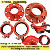 Vente directe usine : Raccord rainuré en fonte ductile pour protection incendie et systèmes d'eau de bâtiment