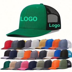 Gorra de béisbol de 6 paneles en oferta, gorra snapback en blanco con visera curva, gorra trucker Richardson 112 de malla, gorras lisas personalizables - Product Image 1