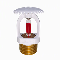 Tête de sprinkler verticale à réponse spéciale DN15 K80 en laiton peint blanc 68°C avec bulbe en verre Q5 - Usine OEM HONGAN