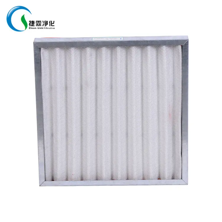 Cleanlink filtrasyon G4 beyaz ön filtrasyon paspasları sentetik fiber katlanabilir Panel filtre paspas g4