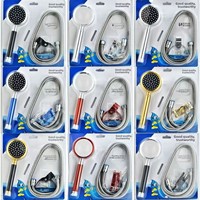 Kit de Douche Complet pour Salle de Bain : Tête de Douche, Tuyau et Accessoires – Design Moderne Minimaliste Brossé, Portable