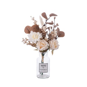 Bouquet de roses artificielles Mulixi, tissu tissé en plastique fait main, décoration de mariage et de maison CF02052 - Product Image 3