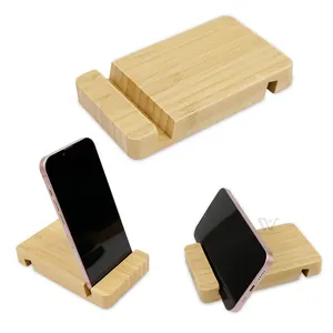 Meja kayu Universal pemegang telepon seluler meja kayu pabrikan kustom Tiongkok