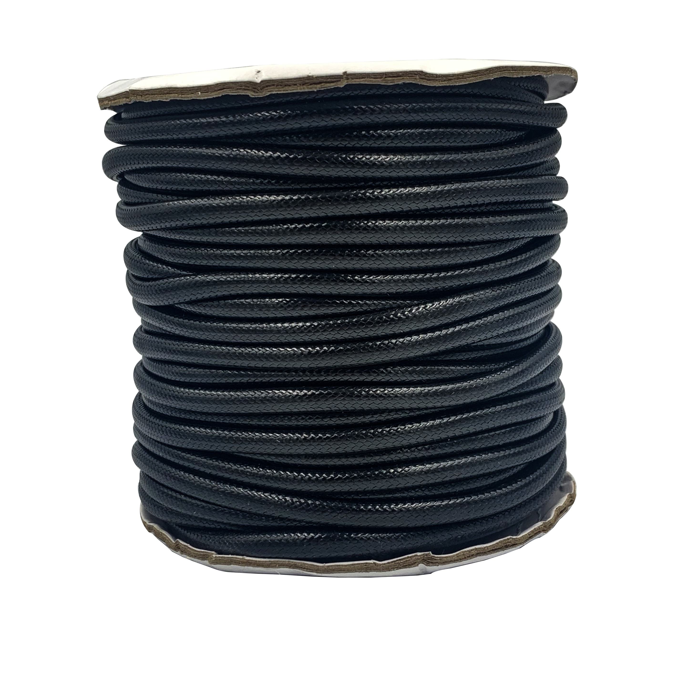 High Quality Round 6mm Korean Waxed Cord Black Cord Wax Rope for Juewlry  Making