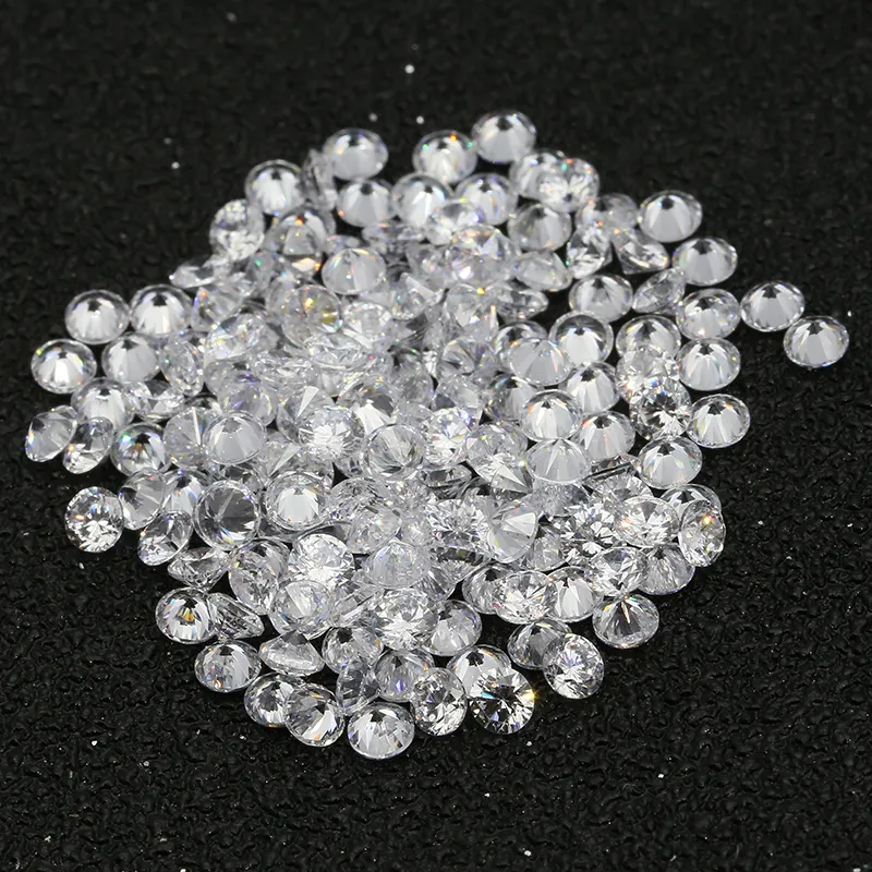 Wholesale price 5a gemstones white zircon diamonds cut cz stone cubic zirconia