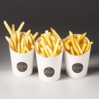 Boîte à Frites en Carton Jetable Imprimée Personnalisée pour Frites et Plats à Emporter