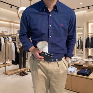 Camicie in <span class=keywords><strong>Lino</strong></span> <span class=keywords><strong>di</strong></span> Alta Qualità RL Best-Seller per Uomo e Donna, con Logo Cavallo Ricamato, Ideali per Coppie - Product Image 1