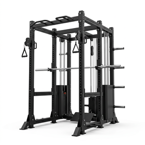 Smith Machine Commerciale <span class=keywords><strong>Life</strong></span> Fitness Premium 80x80 Tubo in Acciaio al Carbonio Elite Squat Rack <span class=keywords><strong>Combo</strong></span> Smith Machine Barra e Cuscinetti - Product Image 1
