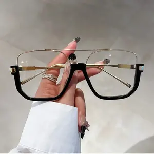 Gafas de Sol Cuadradas Vintage con Logotipo Personalizado, Diseño de Marca Popular, Protección UV400, Gafas de Sol Extra Grandes para Hombre y Mujer - Product Image 5