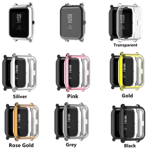 <span class=keywords><strong>Amazfit</strong></span> GTS 2 Mini/<span class=keywords><strong>Bip</strong></span> <span class=keywords><strong>U</strong></span> Pop <span class=keywords><strong>Pro</strong></span> Smartwatch funda protectora de pantalla resistente a los arañazos chapado TPU funda protectora completa - Product Image 2