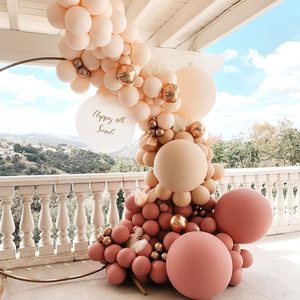 Dusty Rose Pink Balloon Arch Kit Nude Blush Gold Double farcito Balloon Garland Latex Pastel Neutral Balloons for Pastel Neutral - Product Image 5