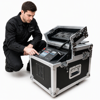 Machine à brouillard et à fumée de scène double tête 600W en métal avec télécommande DMX et flight case