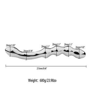 304 Edelstahl Doppelkopf Anal Plug Set Sexspielzeug für Erwachsene Prostata-Massage gerät Metall Mastur bator Butt Plug - Product Image 5