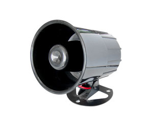 Siren car alarm horn anti-theft and anti-robber speaker & horn 9-16 vdc 15w output power black head