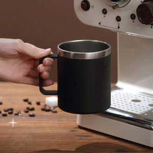 <span class=keywords><strong>Tazza</strong></span> da Caffè in Acciaio Inossidabile con Coperchio, Thermos per Tè e Caffè, Base in Silicone Antiscivolo, Resistente, da Viaggio - Product Image 3