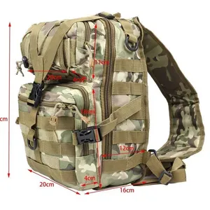 Sac à bandoulière tactique personnalisé, sac à dos à épaule Molle pour hommes, sac de voyage d'assaut