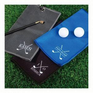 Professional Durable Golf Cleaning <b>Towel</b> Microfiber Tri-Fold <b>Waffle</b> Pineapple Texture Thermal Transfer Printed for All Seasons - Product Image 1