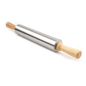 สแตนเลสสตีลครัวกลิ้งพินสําหรับเบเกอรี่เรียบน้ําหนักเบาNon-Stick Rollerสําหรับเบเกอรี่คุกกี้พิซซ่าF OndantเปายCrust - Product Image 2