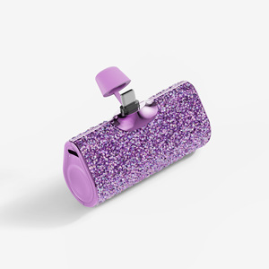 Banco de Energía de Carga Rápida de 12W, con Incrustaciones de Diamantes de Resina, Mini, Compacto, de 5000mAh, Moderno, en Oferta - Product Image 4