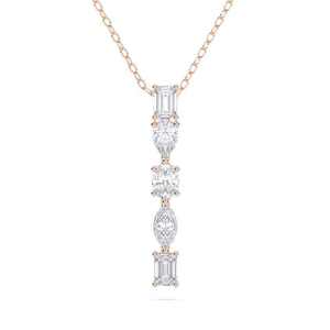 Collier pendentif en diamant de laboratoire pour femmes, tendance, or rose, or blanc, argent, bijoux de luxe, cadeau - Product Image 3