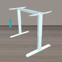 Cadre de bureau moderne en aluminium, électrique, à moteur unique, convertible et réglable, robuste pour usage commercial, mobile