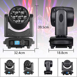 7x 40W RGBW <span class=keywords><strong>LED</strong></span> Moving Head mit Bieneaugen-Effekt, Zoom, Wash, DJ-Effekt für Club, Bühne, Hochzeit, Party, Aluminiumgehäuse, DMX512-Steuerung - Product Image 4