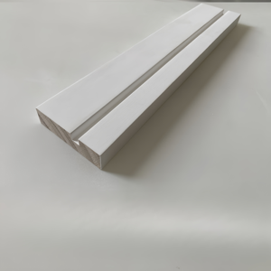 Wholesale White <b>Primed</b> Radiata Pine Wall Mould Decor S3S Trim Edge Glued Board with Groove - Product Image 2