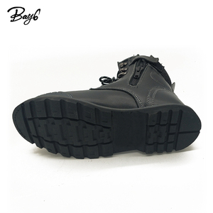Action Leather Style Classic Fashion Half Steel Toe Work <strong>Boots</strong> for <strong>Man</strong> Custom <strong>Black</strong> - Product Image 3