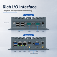 Computadora Industrial Resistente Sin Ventilador con Intel Celeron J6412 N100 Core I3 4005U, Doble LAN, 4G, WiFi, HD, VGA, 2COM, MSATA, SATA