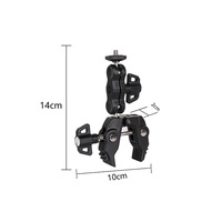 SORRISO Premium métal crabe pince pince bras magique 360 degrés rotule 1/4 "3/8" pour caméra vidéo numérique moto guidon