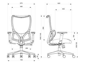 Silla de Oficina Ergonómica de Diseño Moderno con Reposacabezas Ajustable, Silla Ejecutiva Transpirable <span class=keywords><strong>Metta</strong></span> para Soporte Lumbar, Giratoria, con Gas, para Juegos - Product Image 6