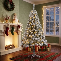 Hochwertiger PVC-Außen-Weihnachtsbaum für Zuhause, Büro und Partydekoration Weißer Beflockter Riesiger Künstlicher Schneebaum