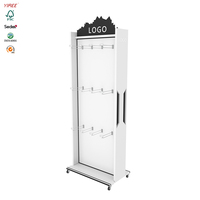 Présentoir de boxe en acier avec logo de magasin personnalisé, peinture en poudre multi-usage, présentoir roue pour portefeuille