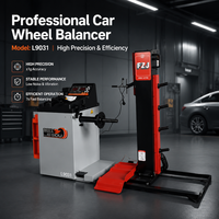 Équipement d'atelier 3D tout-en-un pour l'alignement des roues, équilibreuse de pneus, élévateur, capacité 70 kg, vitesse 200 tr/min, LEO L9031, 0,25 kW, 100/230 V, monophasé