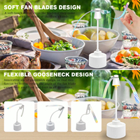 Ventilateurs de table légers LED intelligents alimentés par batterie AAA, répulsif efficace contre les moustiques pour les pique-niques en plein air, les fêtes d'été