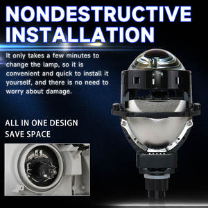 Faros Delanteros Bi-LED Super Brillantes K115 de 3 Pulgadas, Lentes LED para Proyector, Resistentes al Agua IP68, Luces Antiniebla para Conducir, Luz Alta/Baja, Bombilla H4, 12V 60W - Product Image 5