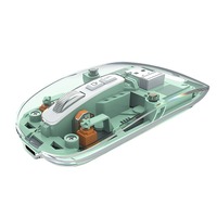 Souris de jeu optique USB 2,4 GHz, mini souris avec rétroéclairage LED, couvercle magnétique transparent, triple mode BT sans fil, rechargeable par Type-C