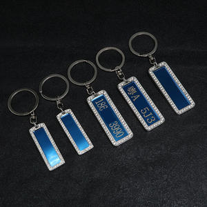 Porte-clés personnalisé en métal pour <span class=keywords><strong>plaque</strong></span> d'<span class=keywords><strong>immatriculation</strong></span>, anti-perte, DIY, pour voiture, sac, étiquette nominative, étiquette d'identification de clé, vente en gros - Product Image 5