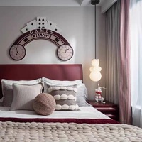 Lampe suspendue sphérique LED en marbre naturel espagnol, tout en cuivre, style nordique, applique murale minimaliste en albâtre, lampe de chevet pour chambre moyenne
