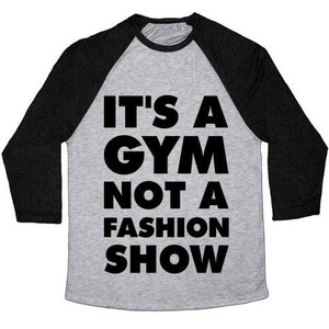 Camiseta de béisbol unisex de mezcla triple con estampado 'It's a Gym Not a Fashion Show' - Product Image 1