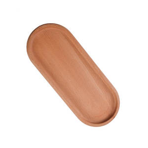 Bandeja de Madera Ovalada de 34 x 14 cm, de Calidad Excepcional, Ideal para Servir en Cafeterías y Hogares - Product Image 1