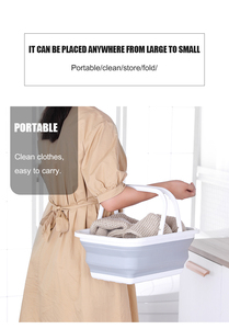 <span class=keywords><strong>Cesta</strong></span> de pícnic para acampar al aire libre, lavabo de 8,5 L, bañera plegable portátil/lavabo/cubo con mango resistente para lavar <span class=keywords><strong>platos</strong></span>, <span class=keywords><strong>Camping</strong></span> - Product Image 4