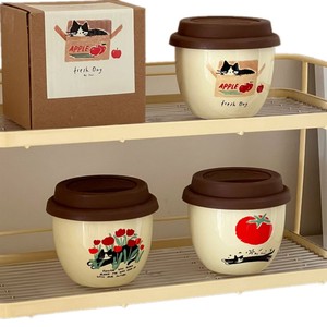 Tasse à café créative Lelyi INS en céramique avec couvercle, motif chat mignon, design élégant et délicat - Product Image 6